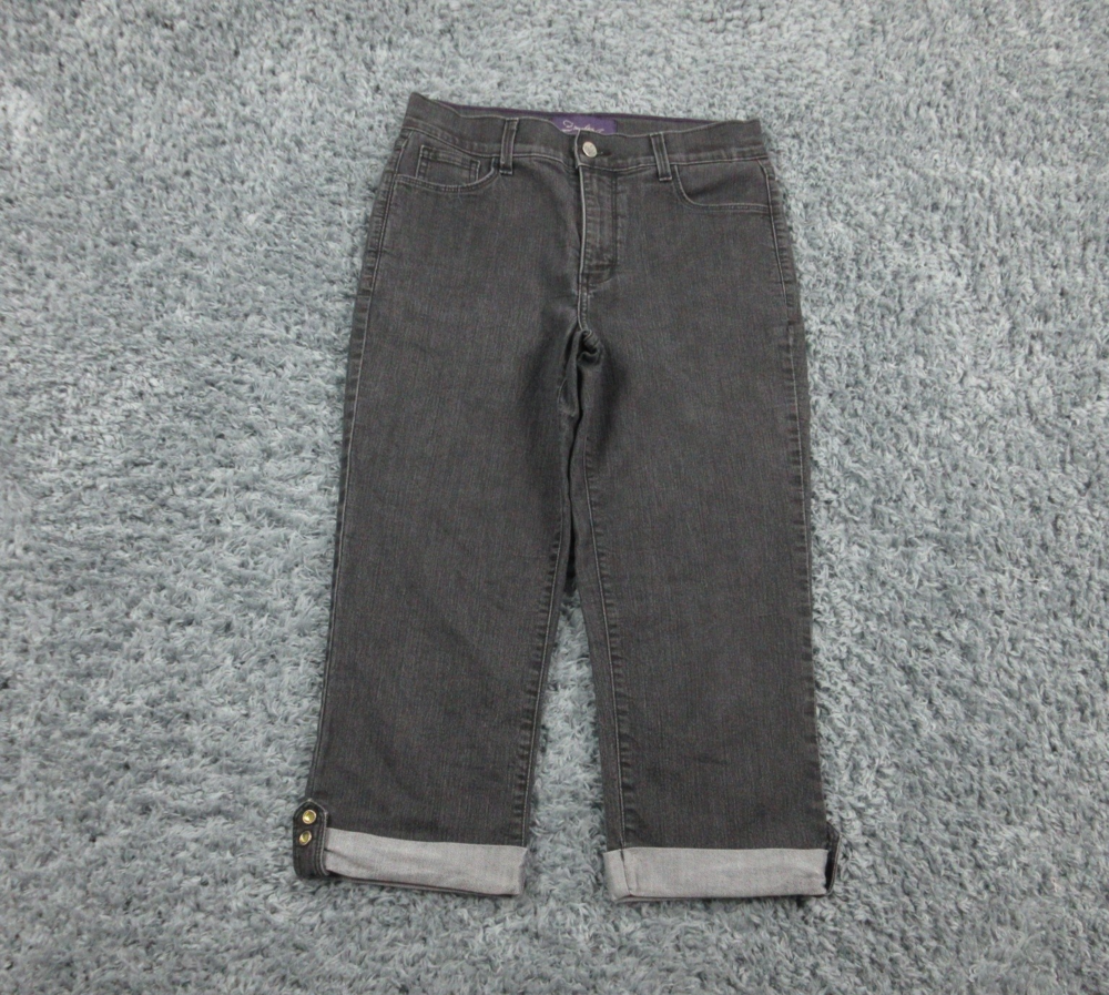 Not Your Daughter's Jeans Womens 6 Gray Crop Jeans Lift Tuck Stretch USA 28x20*